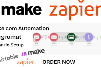 setup make com automation, make com, make automation, integromat