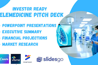 create a winning UK USA ca asia telemedicine startup pitch deck for investors