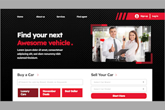design booking webite for car rental  car dealer website car rental website
