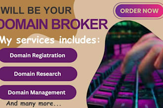 be your domain broker, domain manager and domain agent