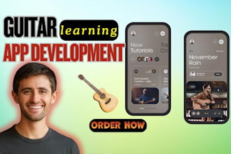 develop custom ai guitar app, music learning app on android ios, webapp creation