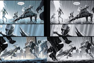 draw fantasy cover page illustration nsfw comic storyboard graphic novel