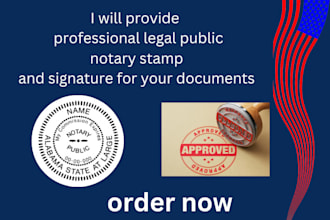 do a professional legal public notary stamp and signature for your documents