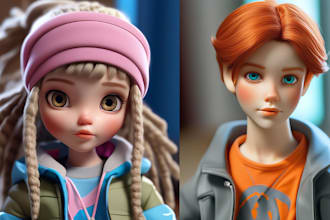 create 3d action figure 3d articulated action figure 3d object for 3d printing
