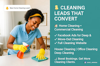 generate home cleaning leads commercial cleaning leads ads cleaning website