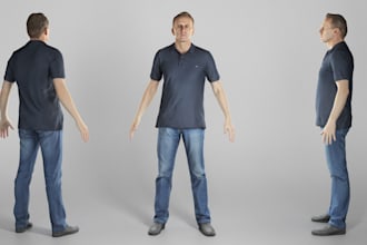 model 3d hyper realistic metahuman character  human avatar game vr cgi animation