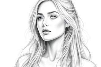 do a realistic pencil art, sketch, drawing of your portrait