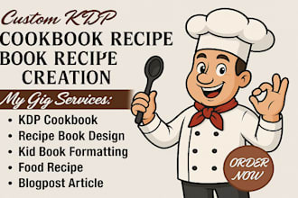 be cookbook recipe writer recipe book creation food article meal plan recipe