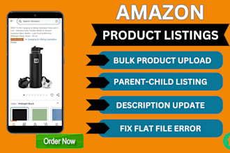 create or fix amazon product listing or parent child variation listing
