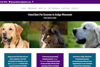 design pet shopify store animal care pet grooming pet treatment vet website