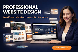 design 501c3 website, webshop, deutsch website, ai chatbot site bluehost website