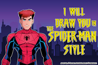 draw you as a spider man character