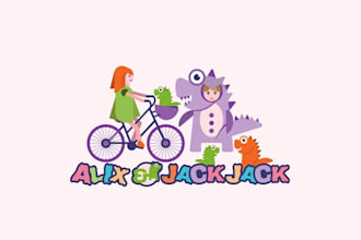 design inspirational fun kids lifestyle logo