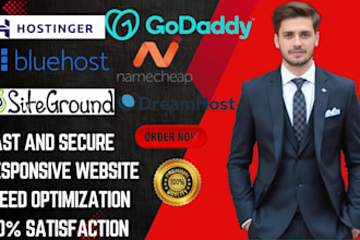 do wordpress website on bluehost siteground hostinger, namecheap godaddy website
