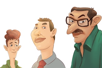 design unique cartoon character illustrations