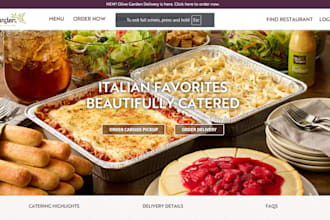 design meal delivery shopify website for food business and delivery services