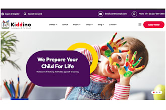 design daycare website daycare, preschool landing page kindergarten website