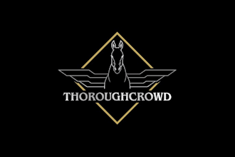 design best quality vibrant horse racing logo