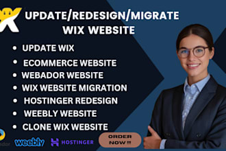design migrate or update wix weebly webador website hostinger website redesign