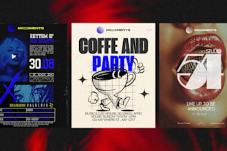 design the poster or flyer for your party, club event