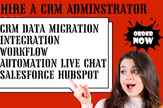 crm data migration integration workflow automation live chat salesforce hubspot