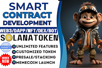solidity solana smart contract erc20 blockchain developer web3 dapp bep20 token