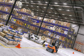 do create stunning 3d models for warehouses, 3d warehouse interior design