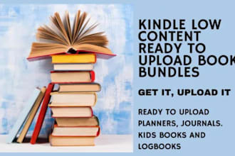 create low content KDP books that are ready to upload on amazon
