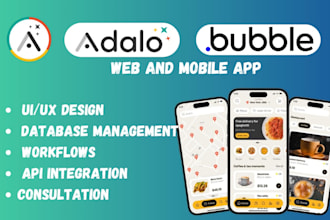 develop bubble io adalo mobile app website buildfire saas mvp web app developer