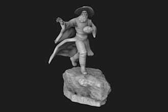 adjust 3d miniature sculpt, 3d headbust, 3d toy, 3d face, warhammer for 3d print