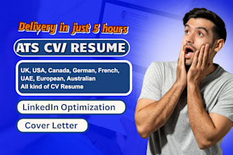 create ats resume CV maker expert write  european canadian german UK USA style