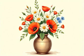 craft a beautiful botanical or floral illustration