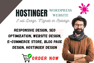 build a modern hostinger duda webador elementor pro website design landing page