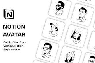 custom notion style avatar from your photo