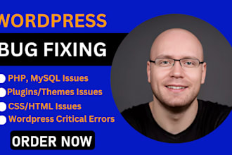 fix wordpress errors, wordpress bug fix, fix wordpress issues or woocommerce fix