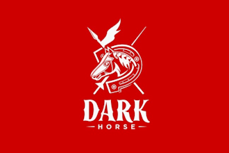 design captivating vibrant dark horse logo