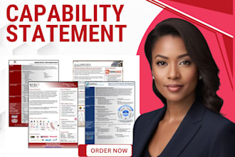 design a professional capability statement for business and government contracts