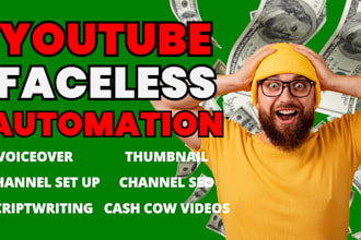 create automated faceless youtube business channel and faceless cash cow video