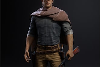 edit ue5 metahuman,rig3d,realistic character retexture for game,humanoid animate