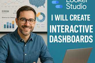 create a looker, power bi, tableau dashboard, excel and google sheet report