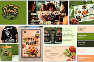 design full brand style guide, branding kit, logo and brand guidelines book