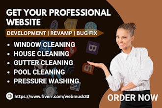 create window cleaning website house pressure pool gutter cleaning website