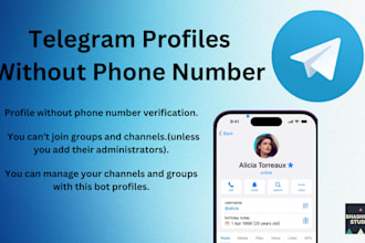 create telegram bot profiles without phone numbers