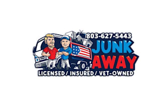 design shiny branding junk removal logo
