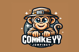 design meaningful monkey mascot logo in 24 hours