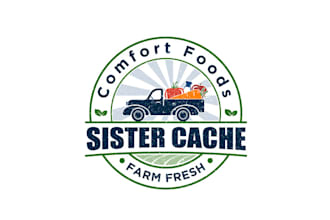 design professional farm fresh recipe and fruit logo