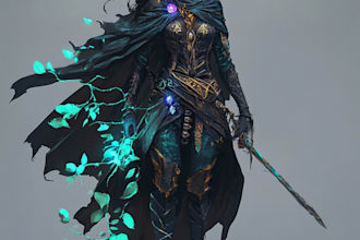 draw a dnd character art and dnd character art