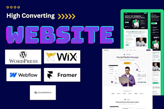 design or redesign, clone, revamp wix, wordpress, webflow, squarespace website