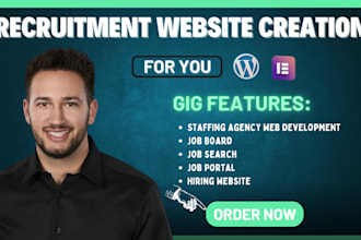 design recruitment website, job portal website, hiring, staffing agency website