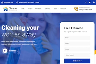 build cleaning service website, office, house cleaning , booking koala website